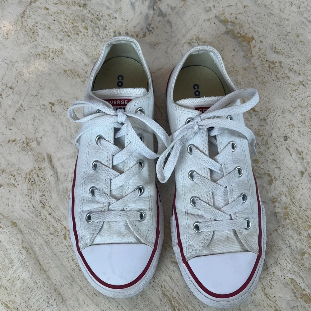 Converse All Star white size 3 Youth sneakers